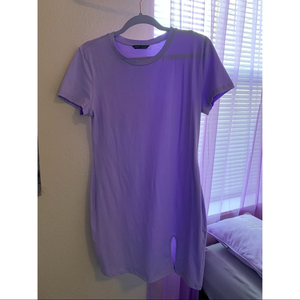 Purple Slit Dress
